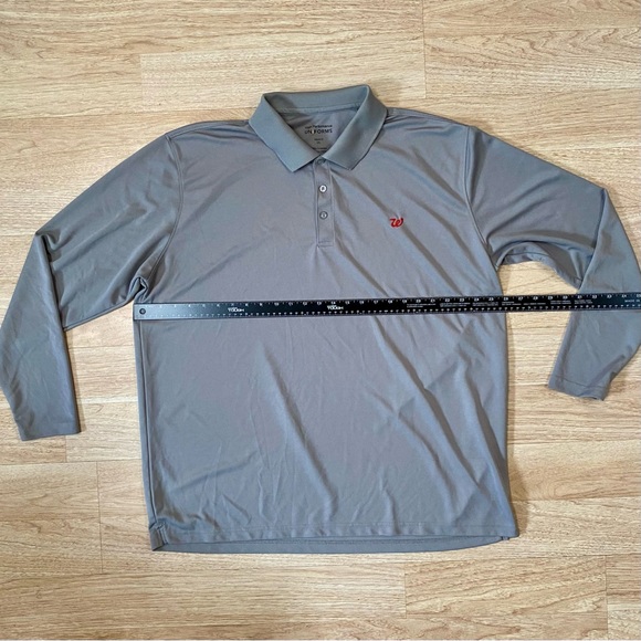 Walgreens Polo Men’s 2XL Employee Work Uniform Grey Long Sleeve Shirt Workwear - Picture 5 of 10